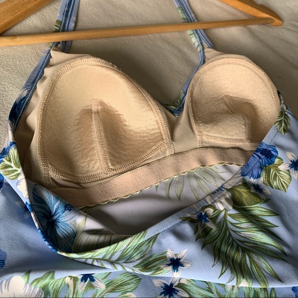 Y2K Costa del Sol Floral Halter Tankini Top - Picture 2 of 10